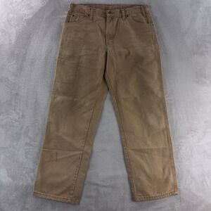 Dickies Carpenter Pants Mens Size 36x30 Tan Canvas Utility Work Durable